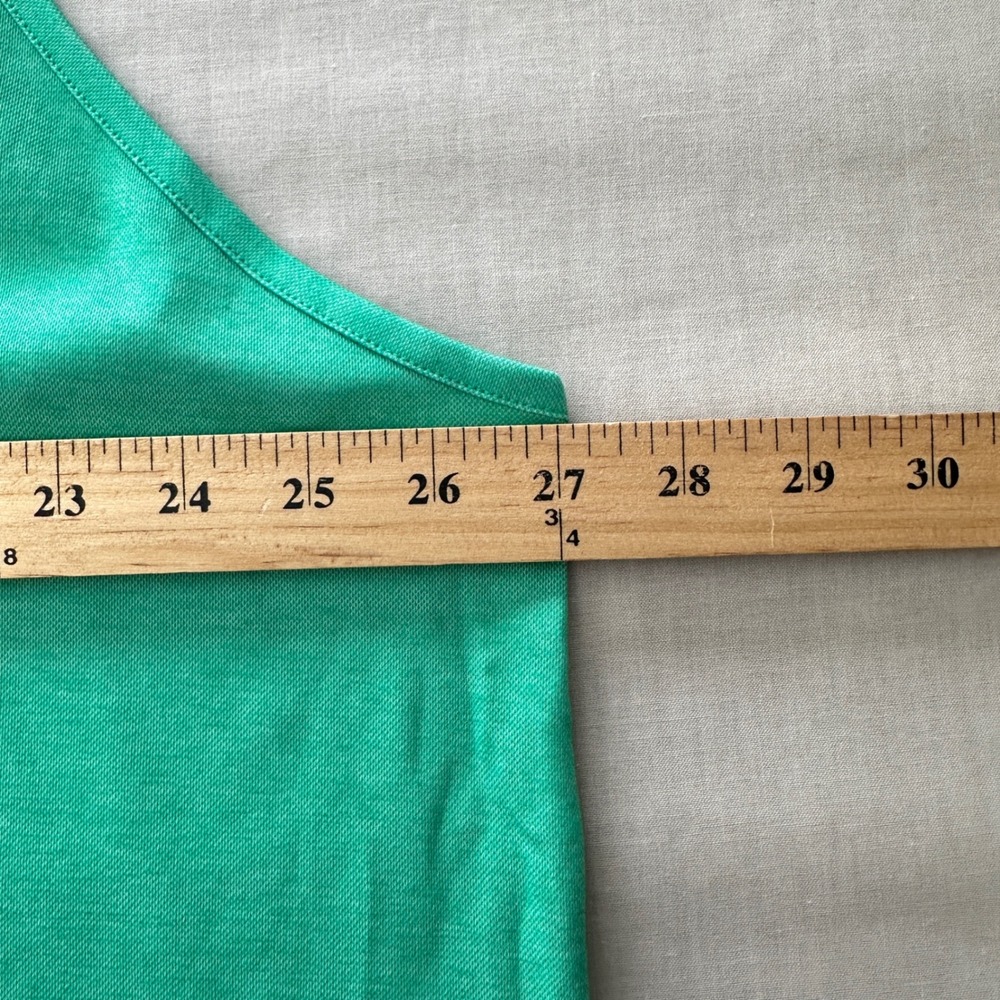 Lands' End Women's 3X Sleeveless Polo Shirt Green V-Neck Pique Cotton Blend - Picture 3 of 9